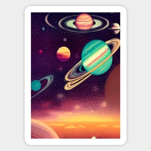 COLORFUL PLANETS Sticker